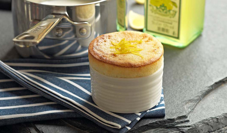 Lemon Soufflé with Limoncello Crème Anglaise