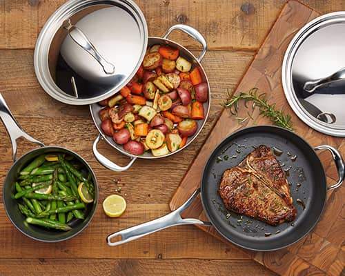 Anolon Cookware Sets. From hard anodized to stainless steel cookware, our cookware ranges are designed for sublime cooking experiences.
